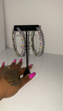 Load and play video in Gallery viewer, UNICORN &quot;SILVER&quot; HOOP EARRINGS
