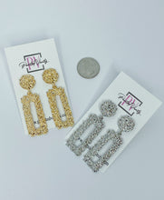 Load image into Gallery viewer, RETRO &quot;RECTANGLE&quot; DROP EARRINGS SET
