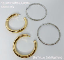 Load image into Gallery viewer, SHE THICC “C” HOOP EARRINGS
